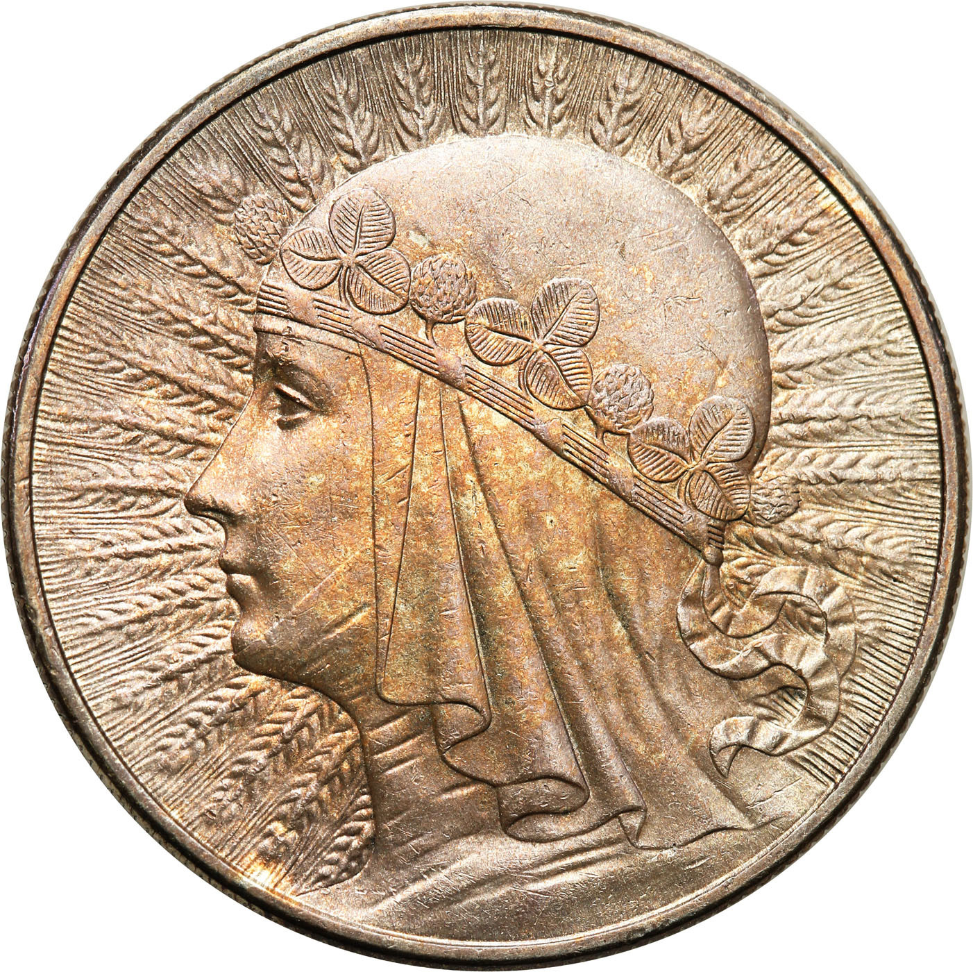 II RP. 10 złotych 1932 głowa kobiety - WYŚMIENITE